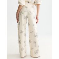 Picture of SCOTCH&SODA WOMEN'S EMBROIDERED WIDELEG SWEATPANTS - EGGNOG 5
