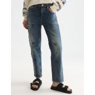 Picture of SCOTCH&SODA WOMEN'S THE SKY HIGH RISE STRAIGHT - VERDANT FADE 4