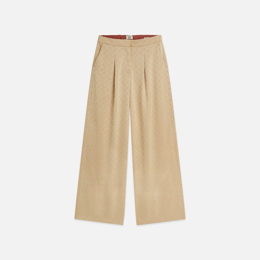 Picture of SCOTCH&SODA WOMEN'S ELENI - HIGH-RISE WIDE-LEG JACQUARD PANTS - DOESKIN