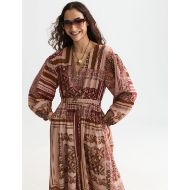 Снимка на SCOTCH&SODA РОКЛЯ PRINTED V-NECK MAXI - TILES FOULARD ROSEDUST 6