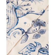 Picture of SCOTCH&SODA WOMEN'S PRINTED SHORT-SLEEVED CAMP SHIRT - EGGNOG 3