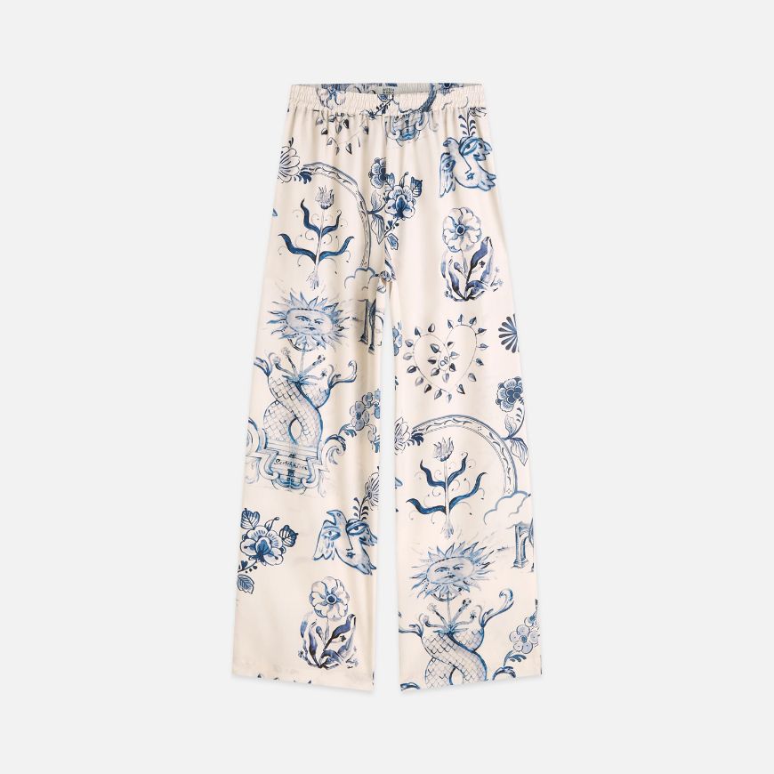 Снимка на SCOTCH&SODA ДАМСКИ ПАНТАЛОН GIA - MID RISE WIDE LEG PRINTED PULL-ON - DELFT TILES BLUE