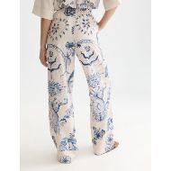 Снимка на SCOTCH&SODA ДАМСКИ ПАНТАЛОН GIA - MID RISE WIDE LEG PRINTED PULL-ON - DELFT TILES BLUE 5
