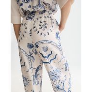 Снимка на SCOTCH&SODA ДАМСКИ ПАНТАЛОН GIA - MID RISE WIDE LEG PRINTED PULL-ON - DELFT TILES BLUE 6