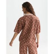 Снимка на SCOTCH&SODA ДАМСКИ ПУЛОВЕР JACQUARD KNITTED SHORT-SLEEVE SHIRT - ROSE DUST 5