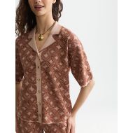 Снимка на SCOTCH&SODA ДАМСКИ ПУЛОВЕР JACQUARD KNITTED SHORT-SLEEVE SHIRT - ROSE DUST 6