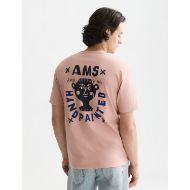 Picture of SCOTCH&SODA MEN'S FRONT AND BACK ARTWORK RELAXED FIT T-SHIRT - MISTY ROSE 5