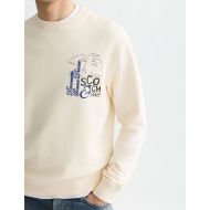 Picture of SCOTCH&SODA MEN'S FRONT AND BACK ARTWORK REGULAR FIT SWEATSHIRT - EGGNOG 6