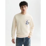 Picture of SCOTCH&SODA MEN'S FRONT AND BACK ARTWORK REGULAR FIT SWEATSHIRT - EGGNOG 4