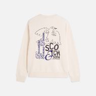 Picture of SCOTCH&SODA MEN'S FRONT AND BACK ARTWORK REGULAR FIT SWEATSHIRT - EGGNOG 2