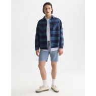 Picture of SCOTCH&SODA MEN'S CHECKED DENIM LOOSE FIT WASHED OVERSHIRT - FIESTA 7