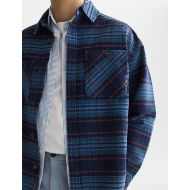 Picture of SCOTCH&SODA MEN'S CHECKED DENIM LOOSE FIT WASHED OVERSHIRT - FIESTA 6