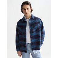 Picture of SCOTCH&SODA MEN'S CHECKED DENIM LOOSE FIT WASHED OVERSHIRT - FIESTA 4
