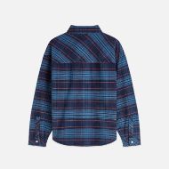 Picture of SCOTCH&SODA MEN'S CHECKED DENIM LOOSE FIT WASHED OVERSHIRT - FIESTA 2