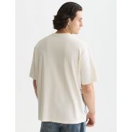Picture of SCOTCH&SODA MEN'S WORKED-OUT ARTWORK LOOSE FIT T-SHIRT - EGGNOG 5