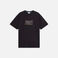 Picture of SCOTCH&SODA MEN'S EMBROIDERED FRONT ARTWORK RELAXED FIT T-SHIRT - METEORITE 1