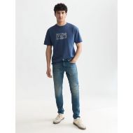Picture of SCOTCH&SODA MEN'S EMBROIDERED FRONT ARTWORK RELAXED FIT T-SHIRT - ENSIGN BLUE 7