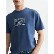 Picture of SCOTCH&SODA MEN'S EMBROIDERED FRONT ARTWORK RELAXED FIT T-SHIRT - ENSIGN BLUE 6