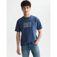 Picture of SCOTCH&SODA MEN'S EMBROIDERED FRONT ARTWORK RELAXED FIT T-SHIRT - ENSIGN BLUE 4
