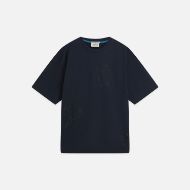 Picture of SCOTCH&SODA MEN'S DELFTS BLAUW EMBROIDERED ARTWORK LOOSE FIT T-SHIRT - SKY CAPTAIN 1