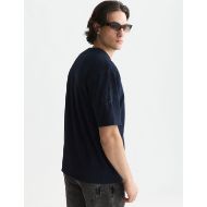 Picture of SCOTCH&SODA MEN'S DELFTS BLAUW EMBROIDERED ARTWORK LOOSE FIT T-SHIRT - SKY CAPTAIN 5