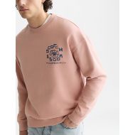 Picture of SCOTCH&SODA MEN'S FRONT AND BACK ARTWORK RELAXED FIT SWEATSHIRT - MISTY ROSE 6