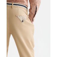 Picture of SCOTCH&SODA MEN'S WARREN COTTON BLEND TWILL BELTED CHINO - TRAVERTINE 6