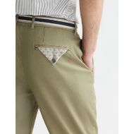 Picture of SCOTCH&SODA MEN'S WARREN COTTON BLEND TWILL BELTED CHINO - OIL GREEN 6