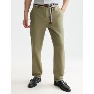 Picture of SCOTCH&SODA MEN'S WARREN COTTON BLEND TWILL BELTED CHINO - OIL GREEN 4