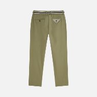 Picture of SCOTCH&SODA MEN'S WARREN COTTON BLEND TWILL BELTED CHINO - OIL GREEN 2