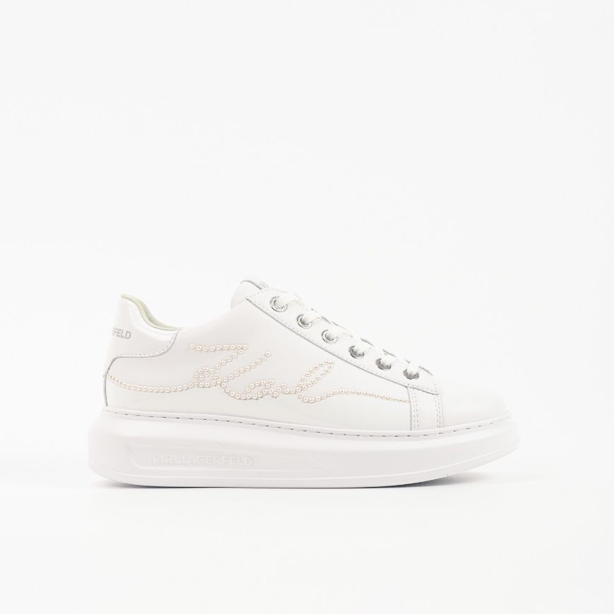 Снимка на KARL LAGERFELD ДАМСКИ СПОРТНИ ОБУВКИ KAPRI PEARL SIGNIA LINE SNEAKERS WHITE
