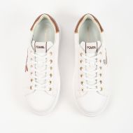 Снимка на KARL LAGERFELD ДАМСКИ СПОРТНИ ОБУВКИ KAPRI COUPETTE TRIO SNEAKERS WHITE W/MID BROWN 3
