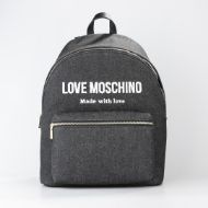 Picture of LOVE MOSCHINO WOMEN'S BACKPACK SIGNATURE LOVE DENIM BLACK 1