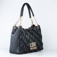 Picture of LOVE MOSCHINO WOMEN'S SHOPPING BAG CHESS Q BLACK 2