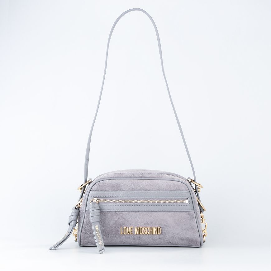 Picture of LOVE MOSCHINO WOMEN'S CROSSBODY BAG SIGNATURE ZIP LIGHT GREY