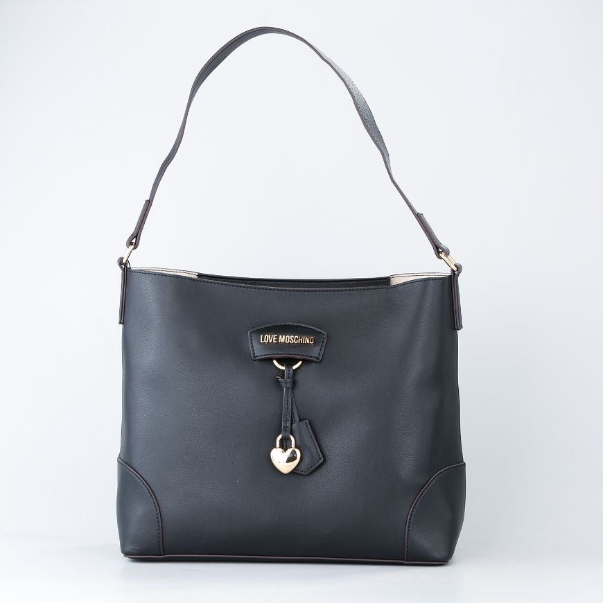 Picture of LOVE MOSCHINO WOMEN'S HOBO BAG CHARMY BLACK