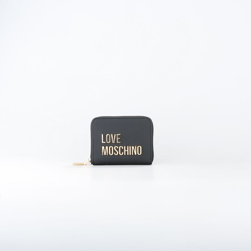Picture of LOVE MOSCHINO WOMEN'S MEDIUM ZIP AROUND WALLET BOLD LOVE BLACK