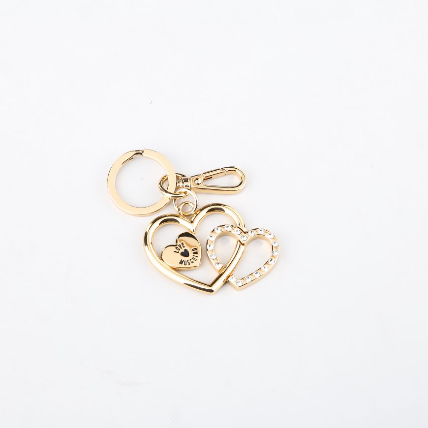 Picture of LOVE MOSCHINO WOMEN'S TWO HEARTS CHARM GOLD