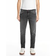 Picture of REPLAY MEN'S WILLBI REGULAR-FIT BLACK COMFORT DENIM JEANS DARK GREY 1