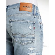 Picture of REPLAY MEN'S AIDEEN STRAIGHT-FIT COMFORT BLUE DENIM JEANS LIGHT BLUE 8