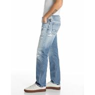 Picture of REPLAY MEN'S AIDEEN STRAIGHT-FIT COMFORT BLUE DENIM JEANS LIGHT BLUE 4