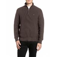 Picture of REPLAY MEN'S ZIP COLLAR COTTON SWEATER BRACKEN 1