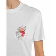 Снимка на REPLAY ДАМСКИ ТОП COTTON T-SHIRT WITH HEART PRINT NATURAL WHITE 4
