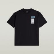 Picture of G-STAR MEN'S MULTI CHEST BADGE RELAXED T-SHIRT DK BLACK 1