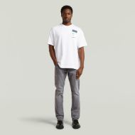 Picture of G-STAR MEN'S MULTI CHEST BADGE RELAXED T-SHIRT WHITE 5