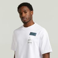 Picture of G-STAR MEN'S MULTI CHEST BADGE RELAXED T-SHIRT WHITE 3