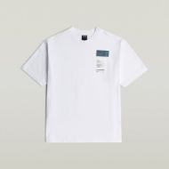 Picture of G-STAR MEN'S MULTI CHEST BADGE RELAXED T-SHIRT WHITE 7