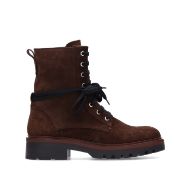 Picture of SCOTCH&SODA WOMEN'S BETTIE LACE-UP BOOTS DARK BROWN 1