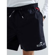 Picture of REPLAY MEN'S RECYCLED FABRIC SWIM SHORTS WITH ARCHIVAL LOGO DARK NAVY 5