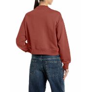 Picture of REPLAY WOMEN'S BOXY-FIT R LOGO FLEECE SWEATSHIRT FIRED BRICK 2